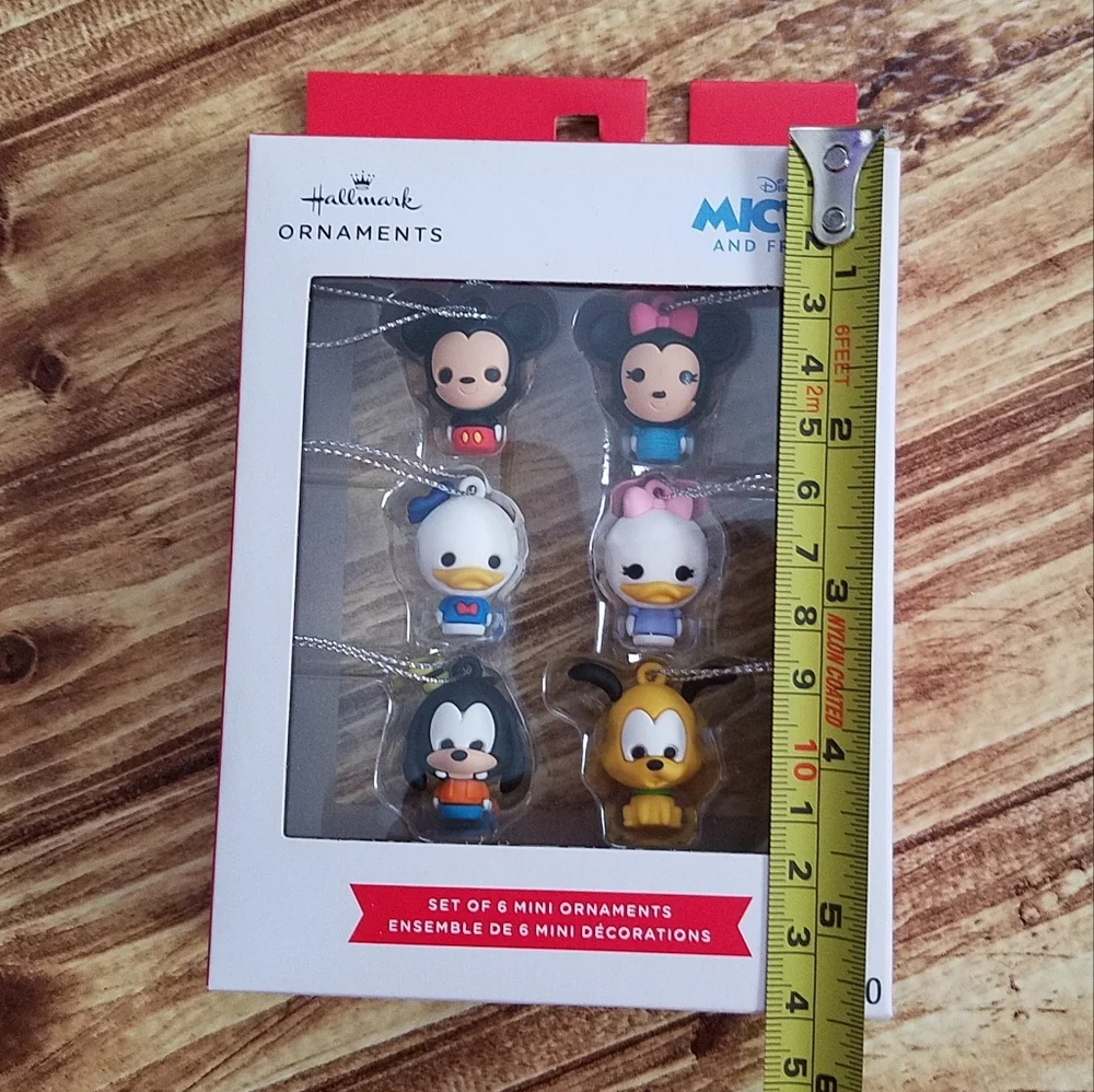 Hallmark Disney Mickey and Friends Mini Ornament Set Pluto Goofy Christmas